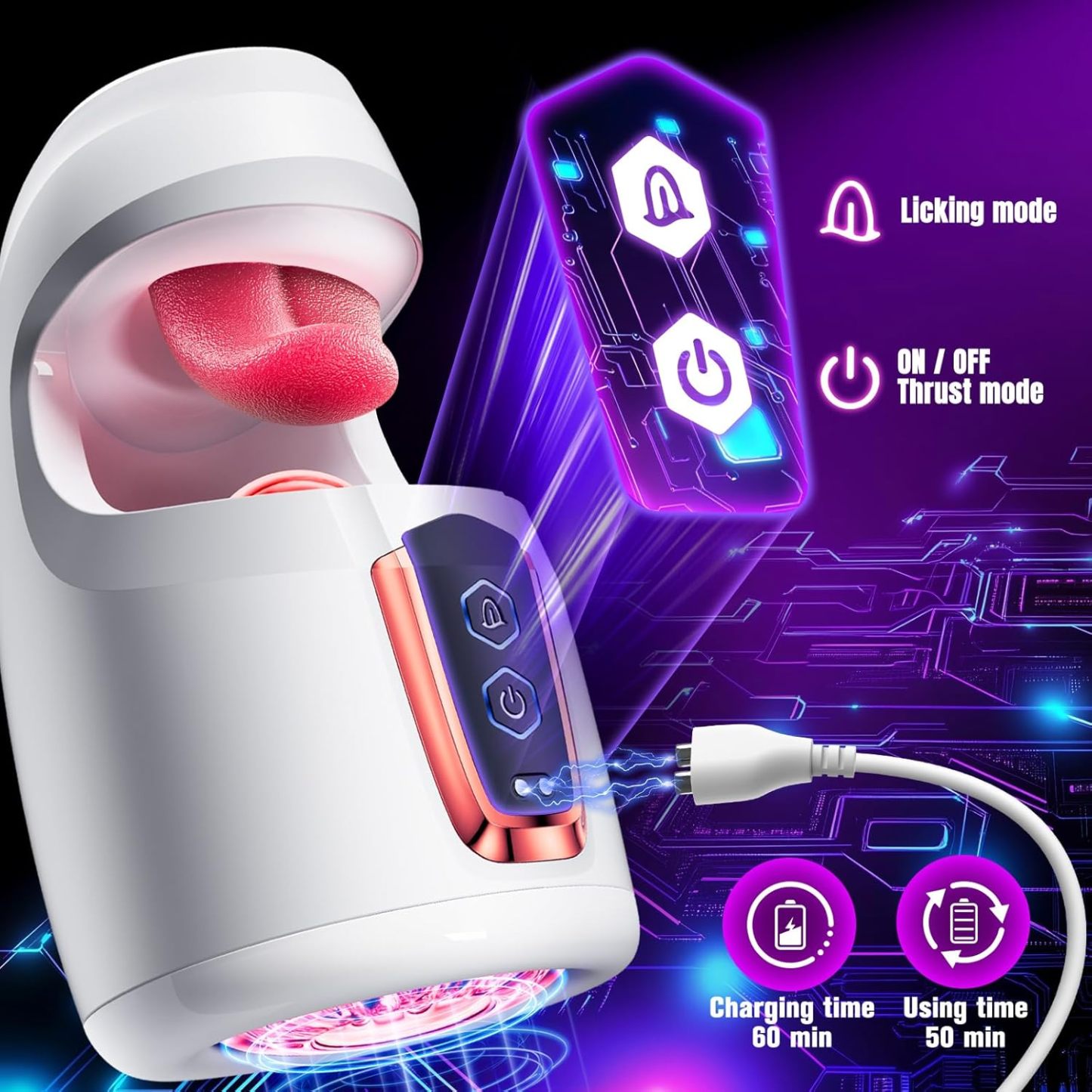 💥💥 Blowjob Queen 10 Tapping Thrusting Male Glans Training Stimulator