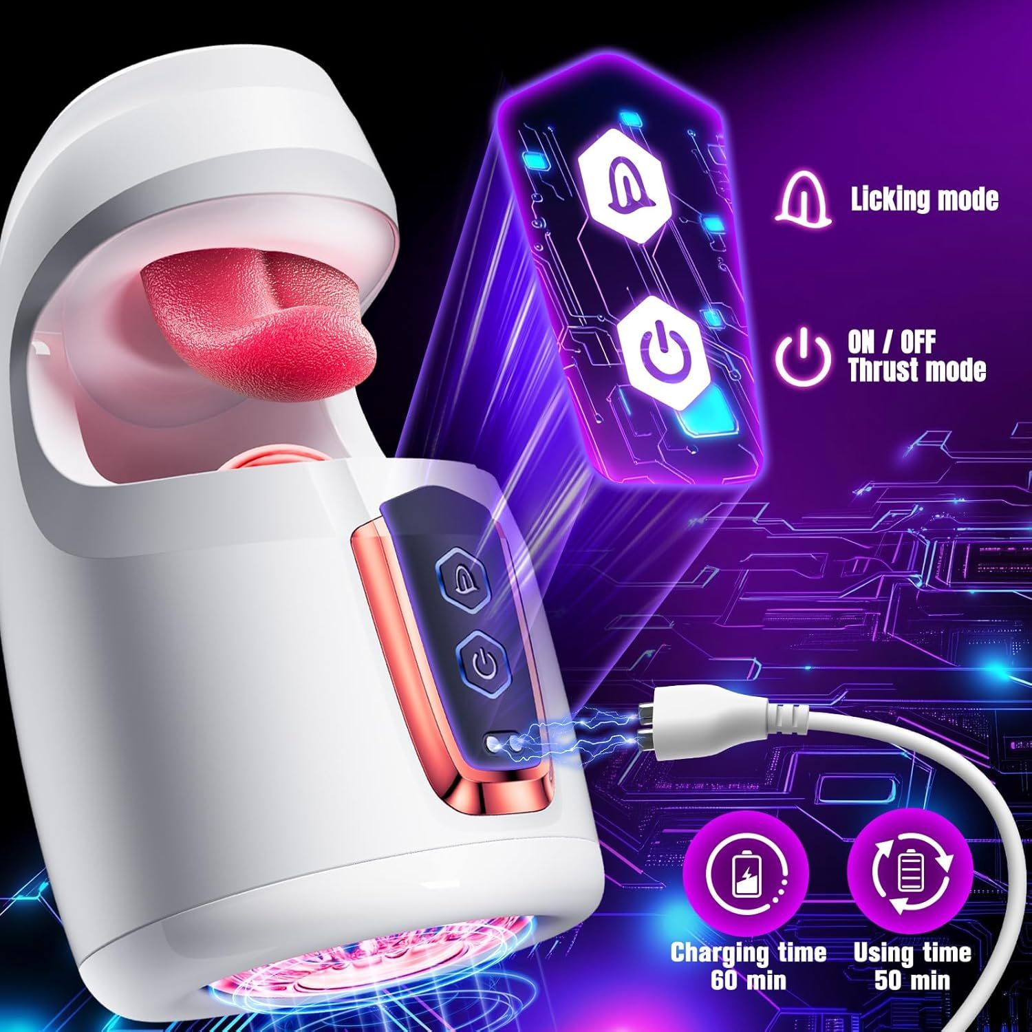 💥💥 Blowjob Queen 10 Tapping Thrusting Male Glans Training Stimulator