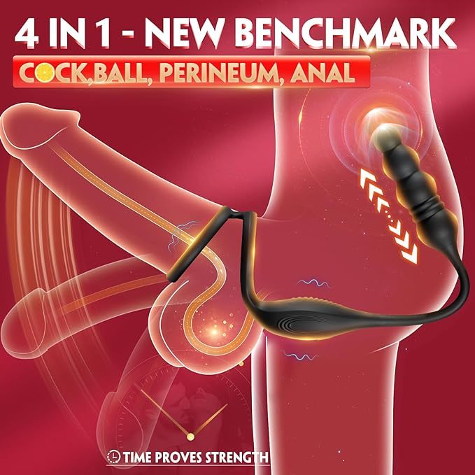 👑2024 Supreme New Products Hot Sale-Prostate Massager Vibrating Cock Ring