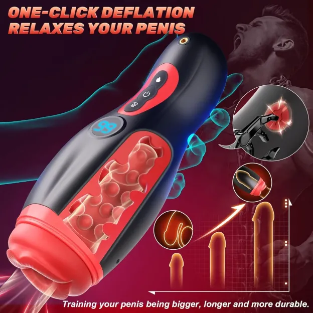 9 different suction and vibration modes – a male masturbator!