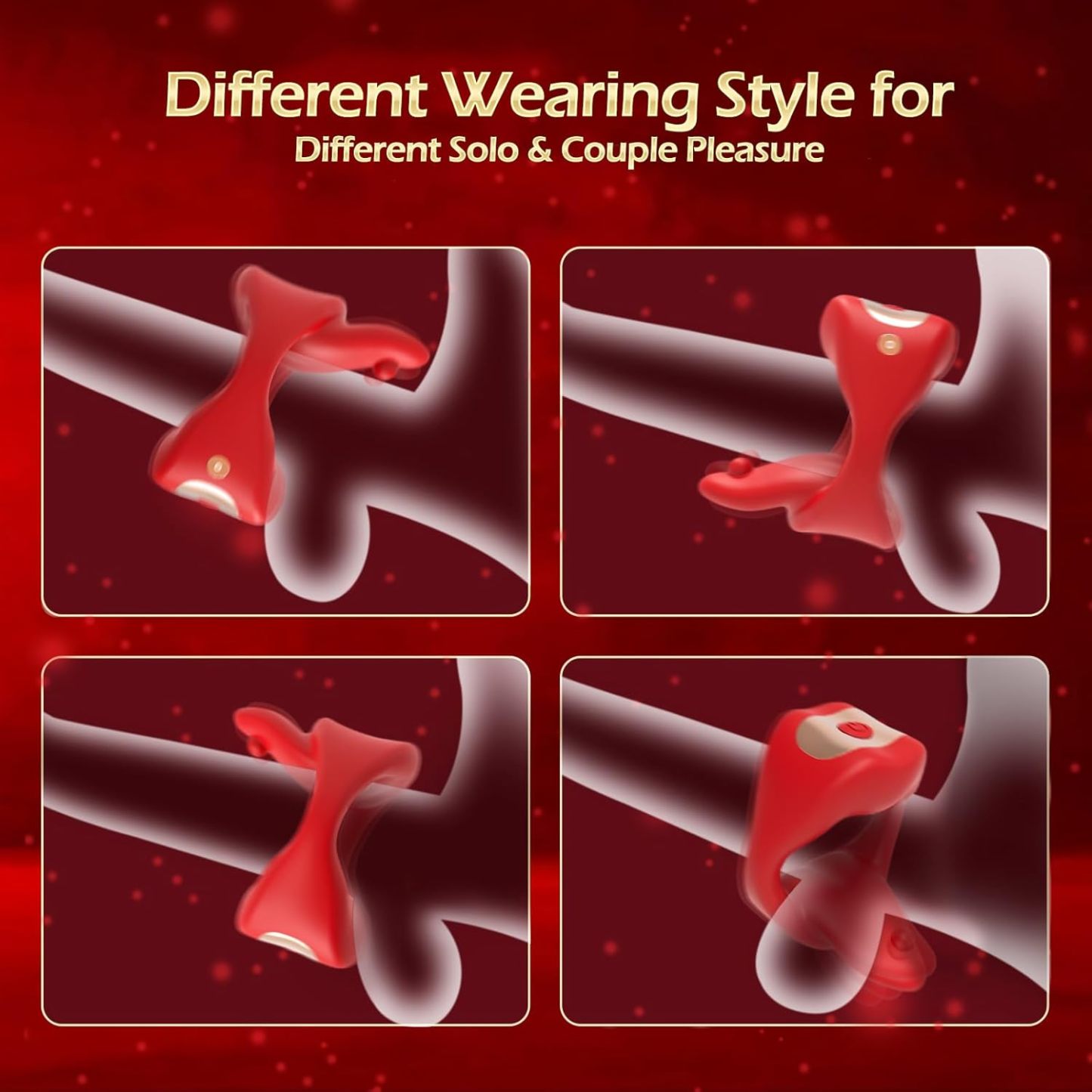 💥App Remote Control Tongue-licking & Vibrating Penis Ring