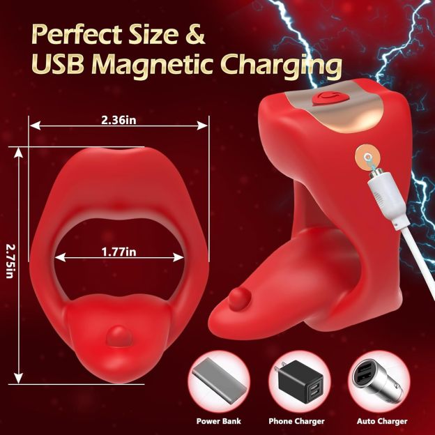 💥App Remote Control Tongue-licking & Vibrating Penis Ring