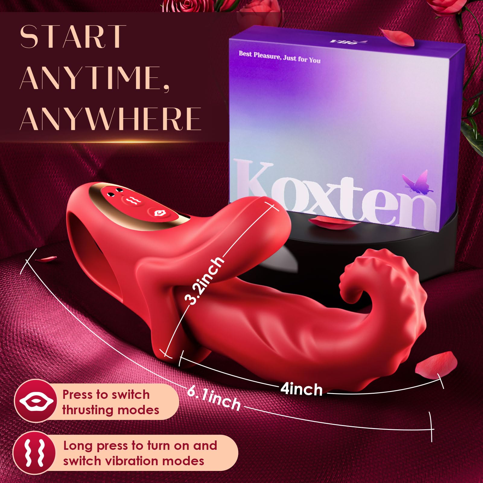 Tongue G-spot vibrator
