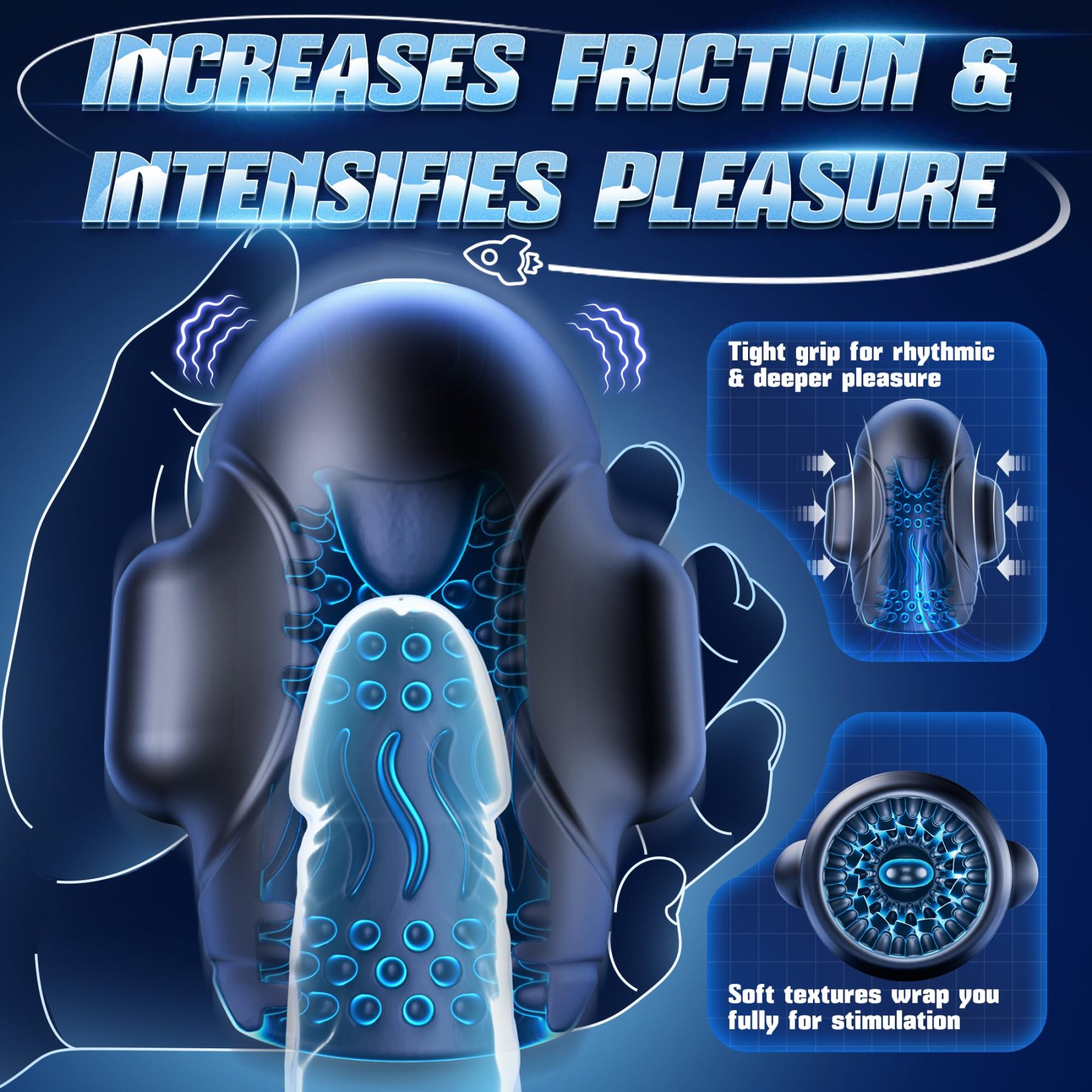 Male masturbator glans trainer