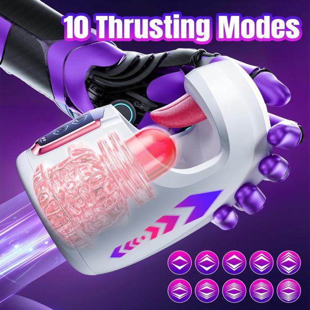 💥💥 Blowjob Queen 10 Tapping Thrusting Male Glans Training Stimulator