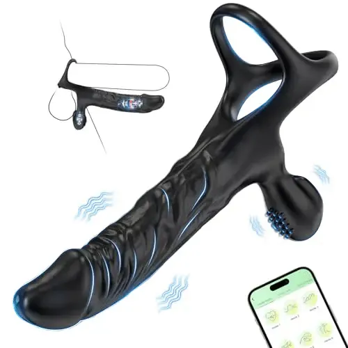 💥Best-selling couple toys🔥Wearable dual-insertion multi-functional vibrating dildo