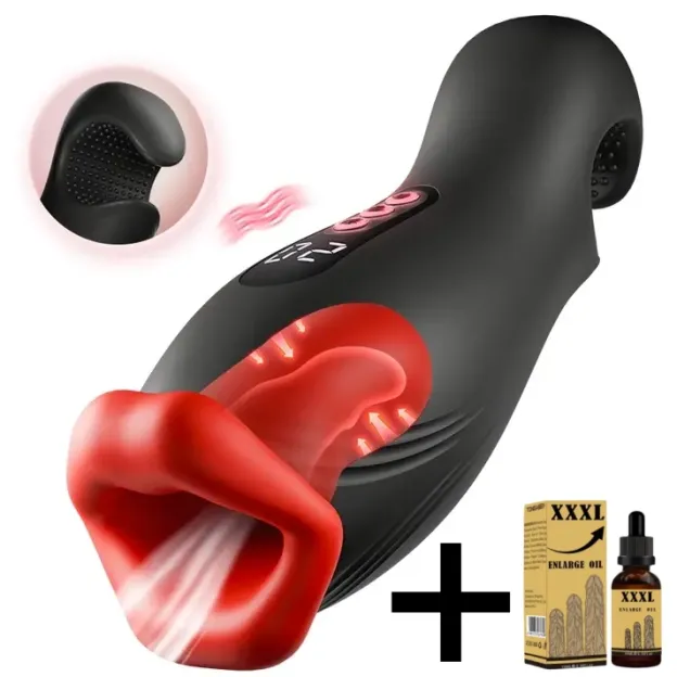 🔥Hot sale!Fiery red lips🔥—9 vibration modes and 4 suction modes; an oral sex simulating male masturbator.