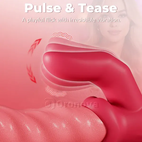 🔥Hot sale!Fiery red lips 👅Two-in-one .10 oscillation and vibration modes, realistic tongue-licking vibrator.
