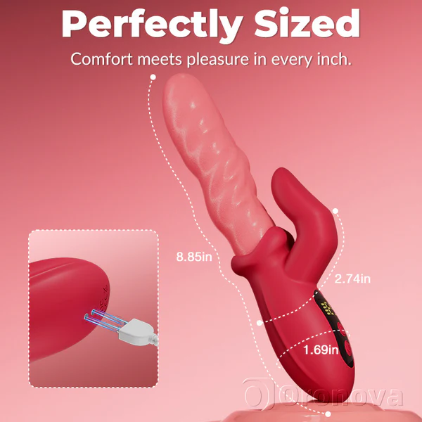 🔥Hot sale!Fiery red lips 👅Two-in-one .10 oscillation and vibration modes, realistic tongue-licking vibrator.