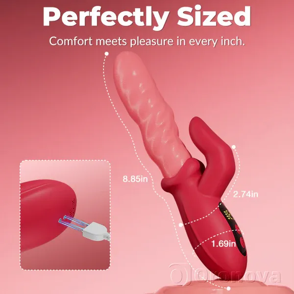 🔥Hot sale!Fiery red lips 👅Two-in-one .10 oscillation and vibration modes, realistic tongue-licking vibrator.