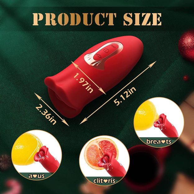 🔥👑Rose Sucking Vibrator Oral Clitoral Licking Tongue G-Spot Nipple Stimulator Sex Toy