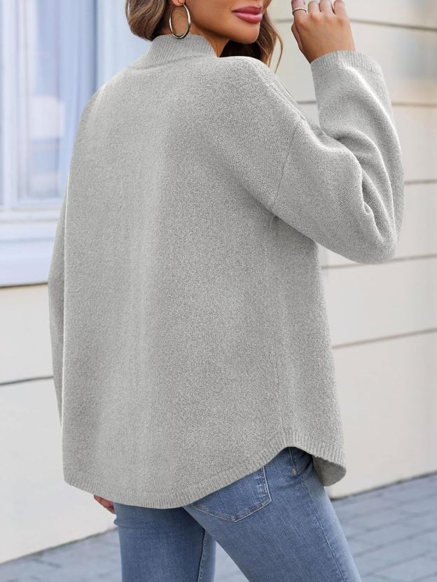 Womens Oversized Button Down Fall Sweater Jackets Casual Long Sleeve Knit Shirts