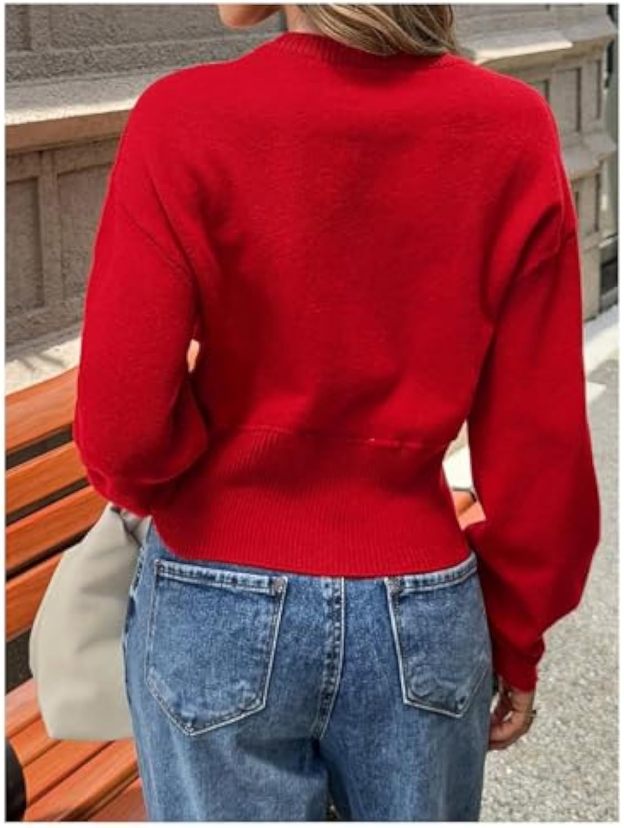 🔥Hot Sale!Faynilla  Women's Heart Cardigan Sweaters Trendy Long Sleeve Open Front Button Down Jacket Fall Clothes