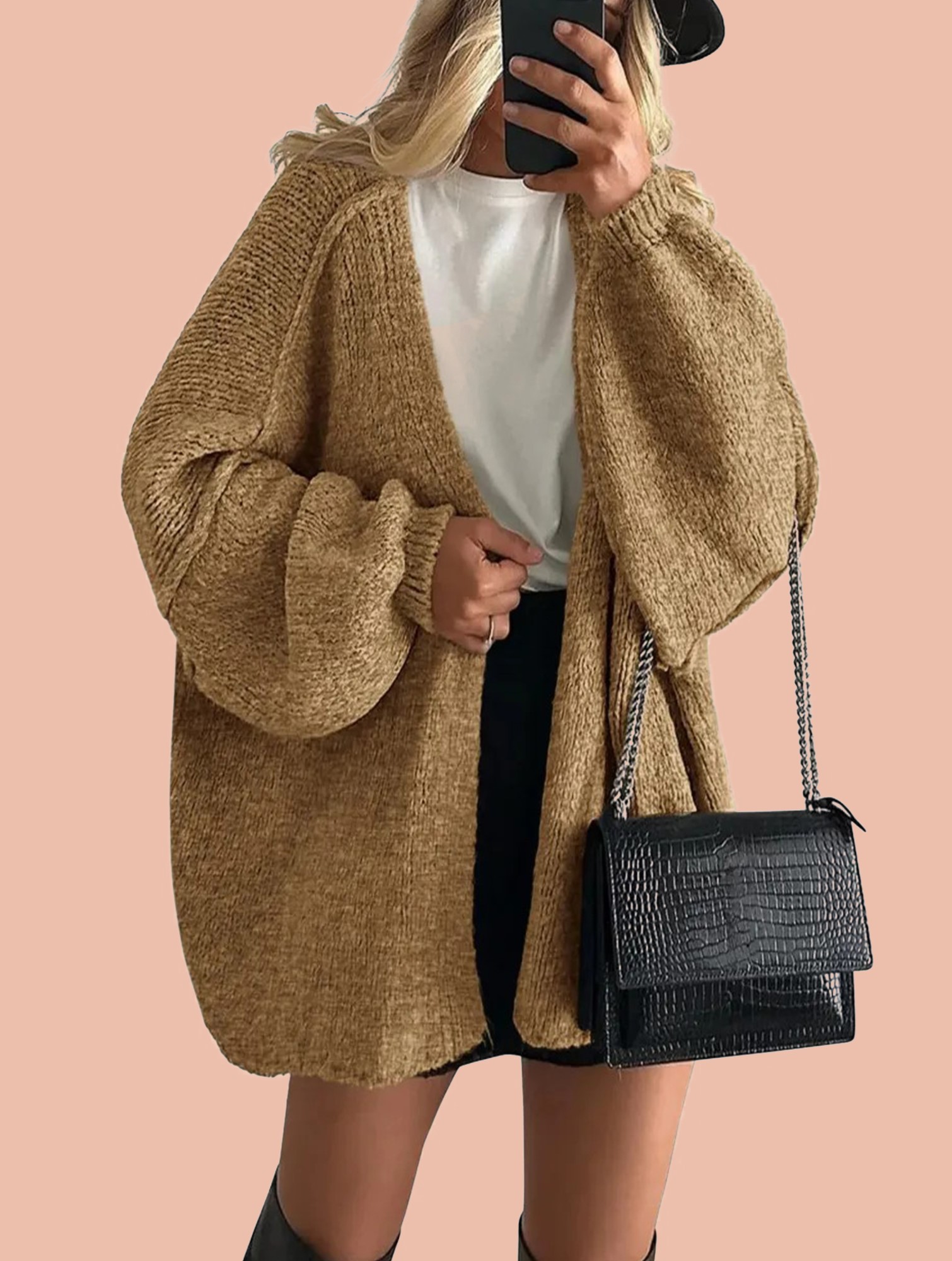 Women's Oversized Lantern Sleeve Sweater Cardigan (Buy 2 Free Shipping)