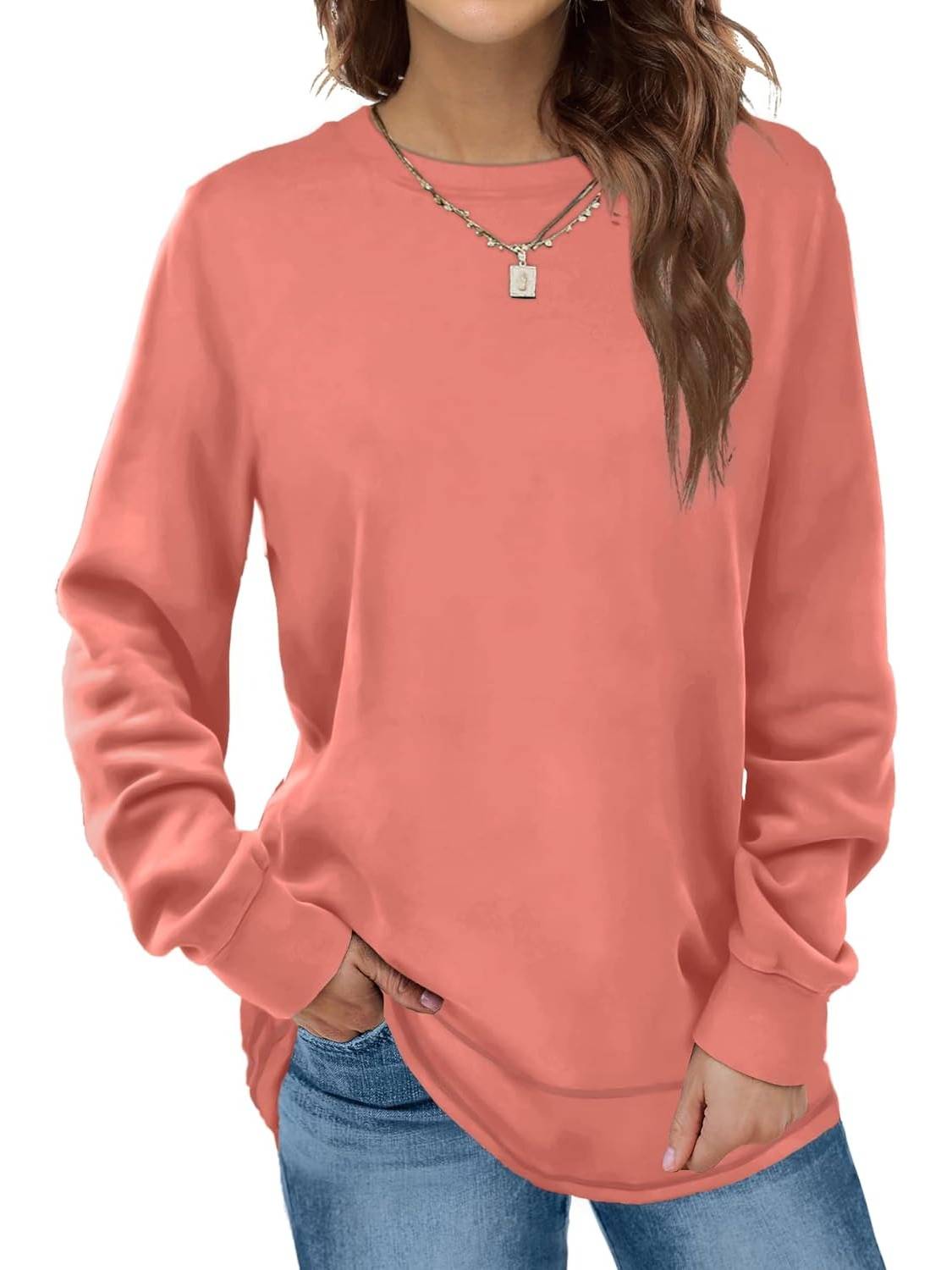 Women's Crewneck Long Sleeve Tunic Tops (Buy 2 Free Shipping)