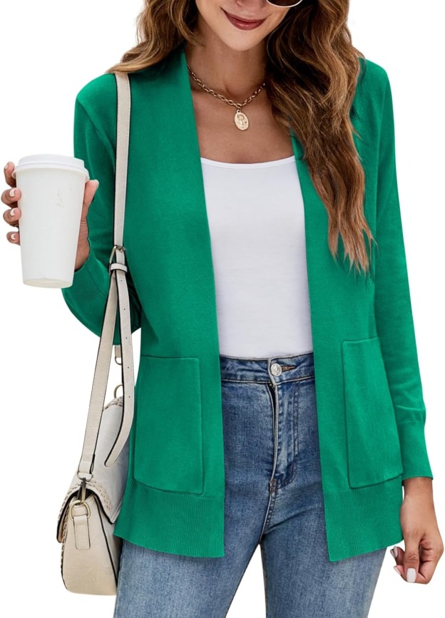 Women's Long Sleeve Open Front Knit Cardigan Sweater (Buy 2 Free Shipping)