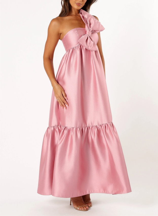 Women's One-Shoulder Bow Front Maxi Dress（Buy 2 Free Shipping)