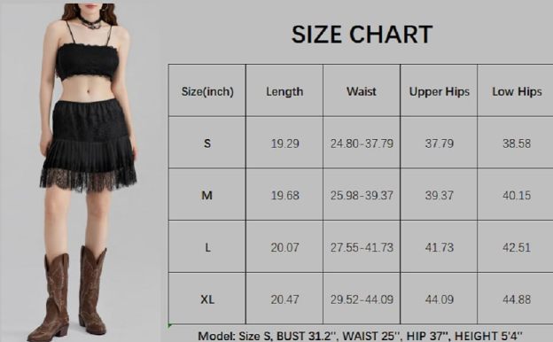 Women Y2K Black White Lace Mini Skirt Low Rise Half Slip Underskirt Ruffle Pleated Layered Flowy Short Skirts