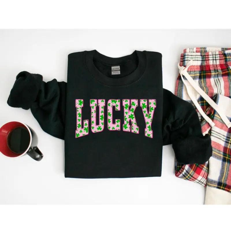 Lucky Clover sweatshirt with green shamrock design