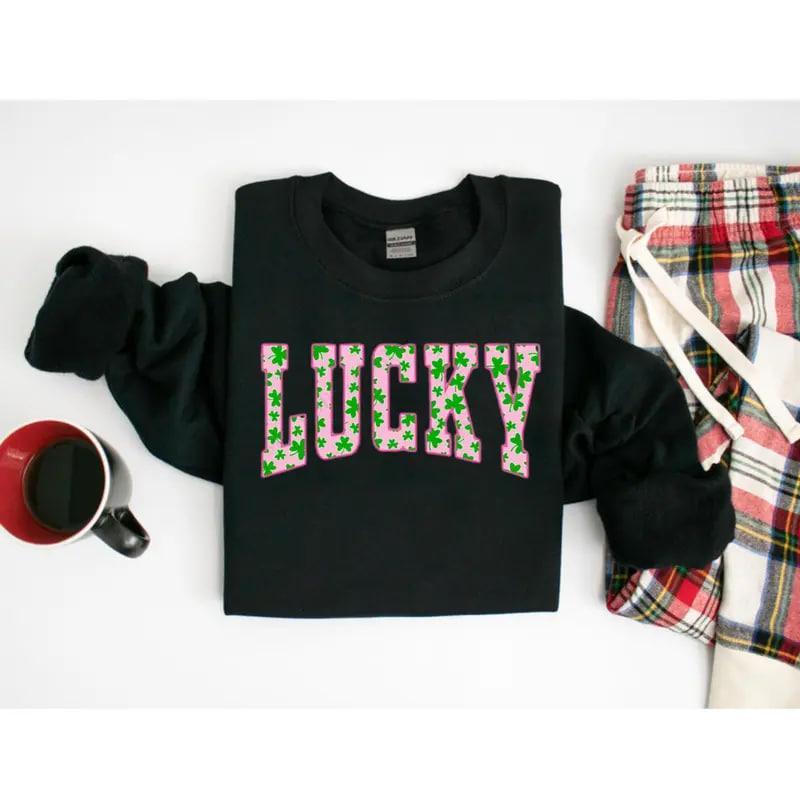 Lucky Clover sweatshirt with green shamrock design