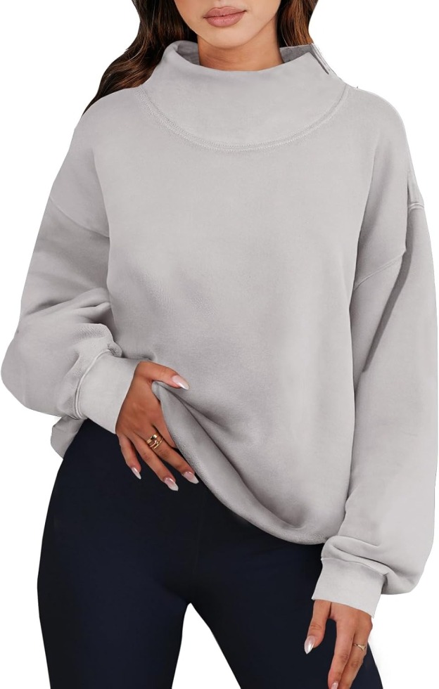 Womens Oversized Sweatshirts Turtleneck Pullover Long Sleeve Hoodies Tops（BUY 2 FREE SHIPPING)