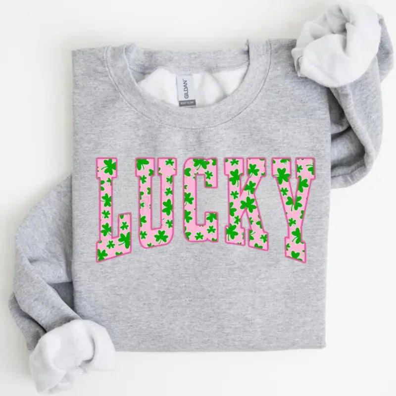 Lucky Clover sweatshirt with green shamrock design