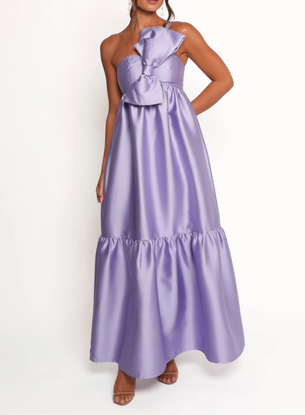 Women's One-Shoulder Bow Front Maxi Dress（Buy 2 Free Shipping)