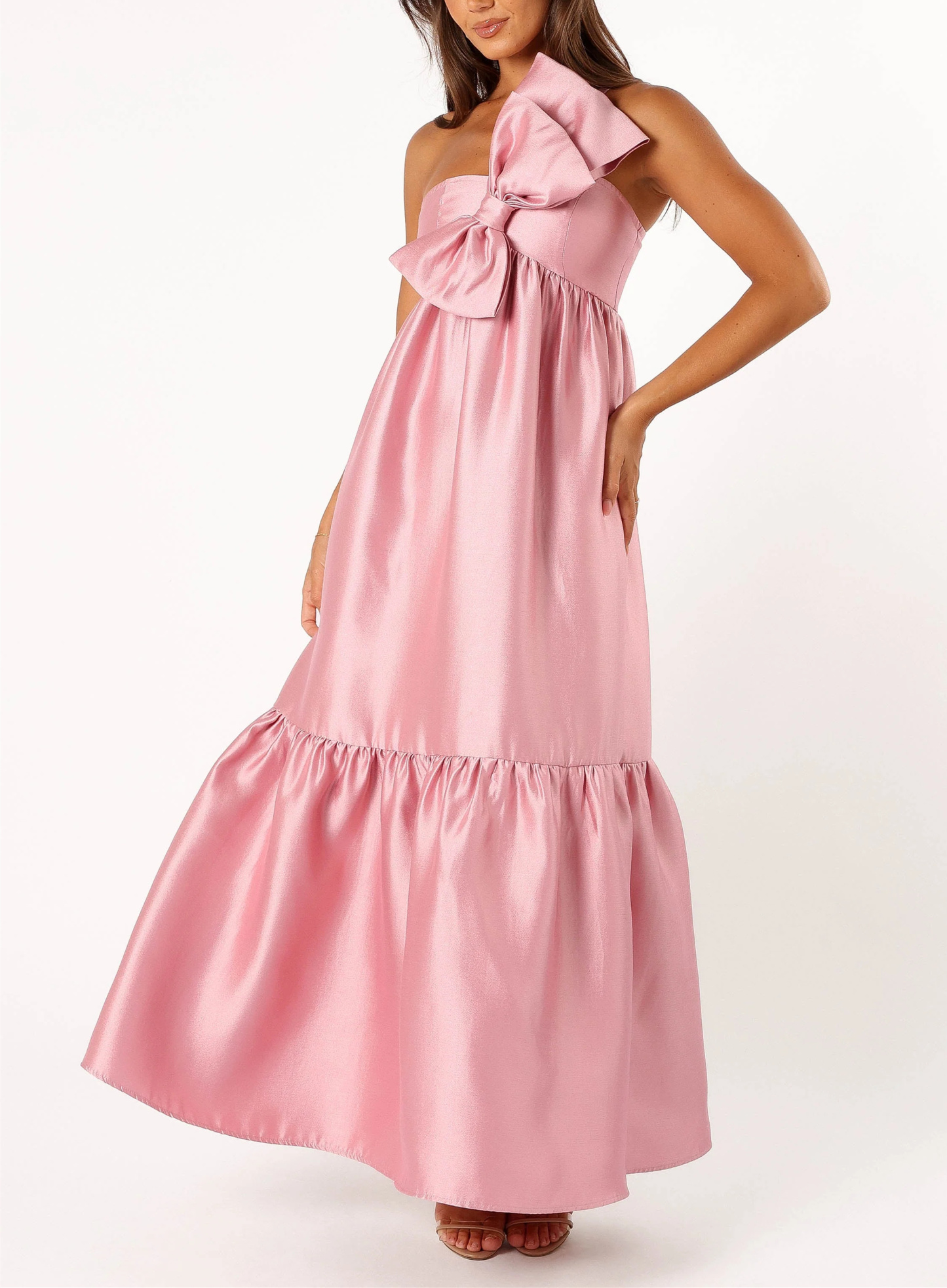 Women's One-Shoulder Bow Front Maxi Dress（Buy 2 Free Shipping)