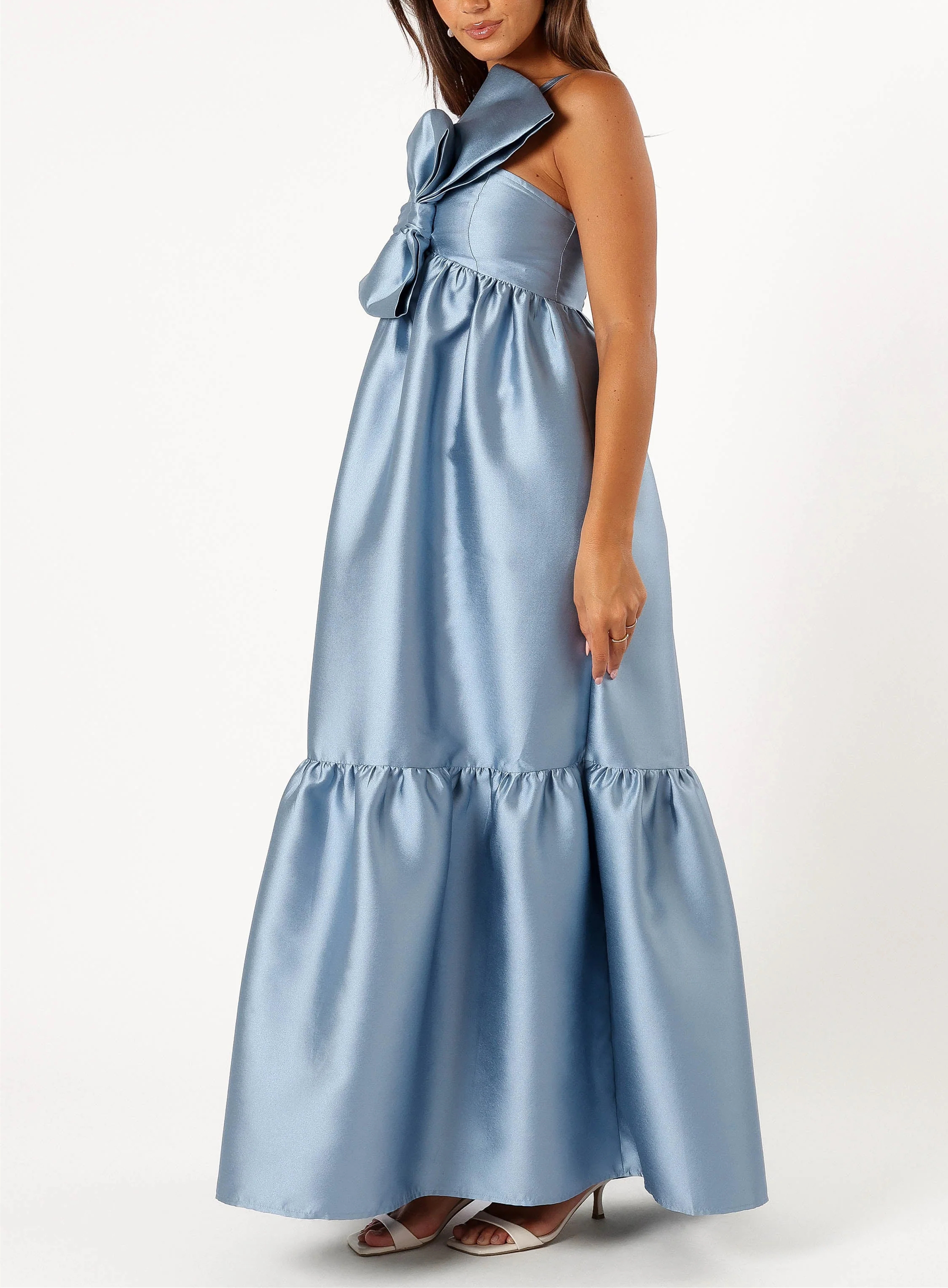 Women's One-Shoulder Bow Front Maxi Dress（Buy 2 Free Shipping)