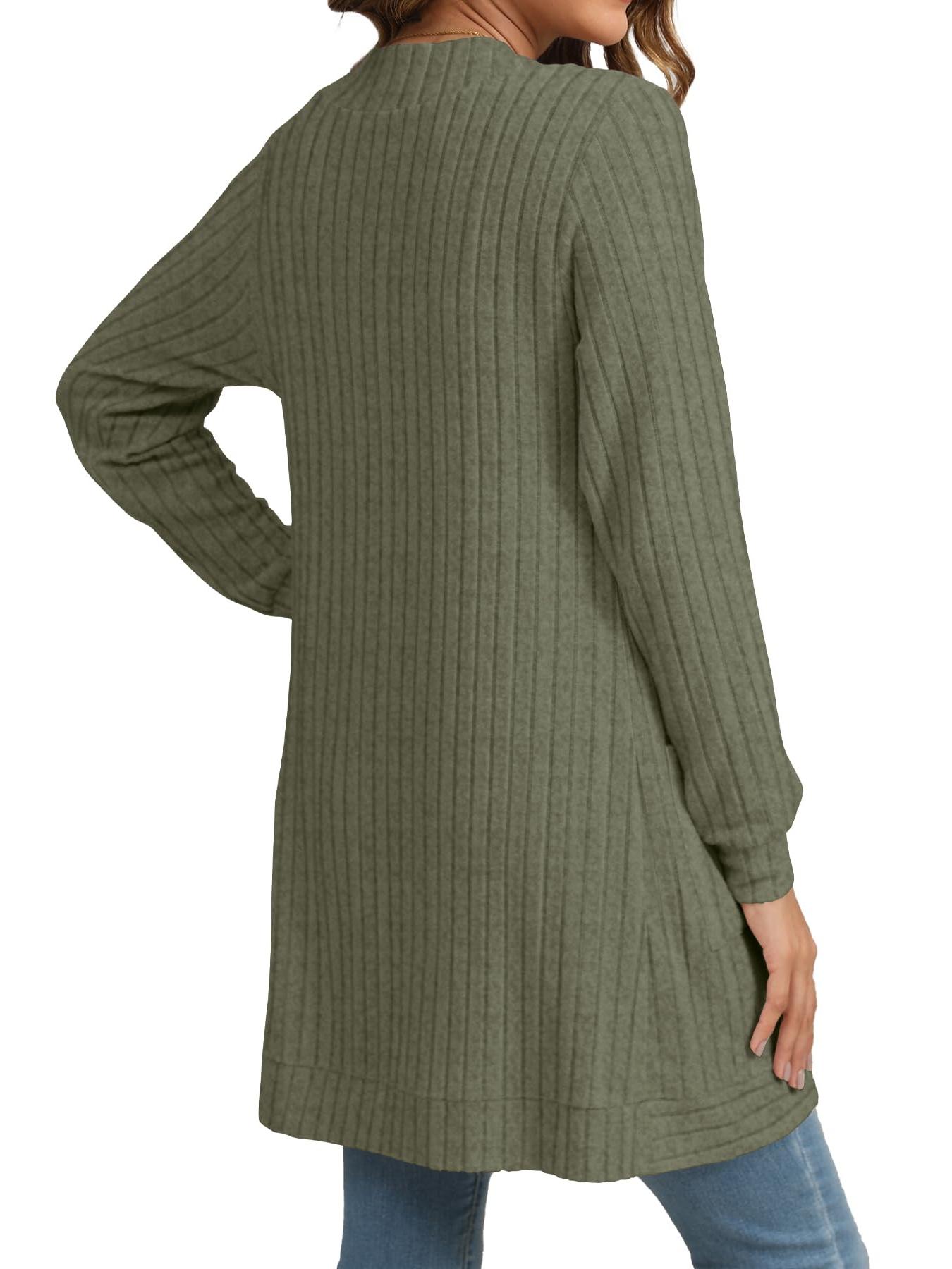 ⏰Hot Sale-Women's Open Front Casual Knit Cardigan with Pockets (Buy 2 Free Shipping)