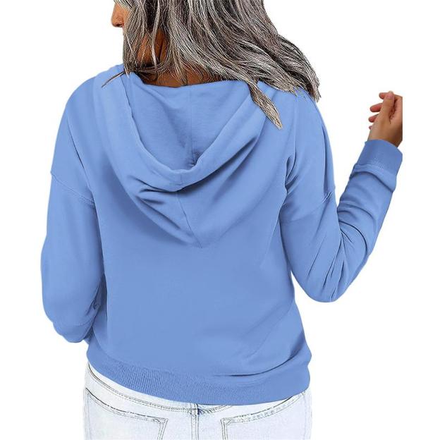 Women's Plus Size Hoodies Quarter Zip-Up Hooded Sweatshirts Long Sleeve Pullover Lightweight Tops with Pocket 1X-4X (BUY 2 FREE SHIPPING)