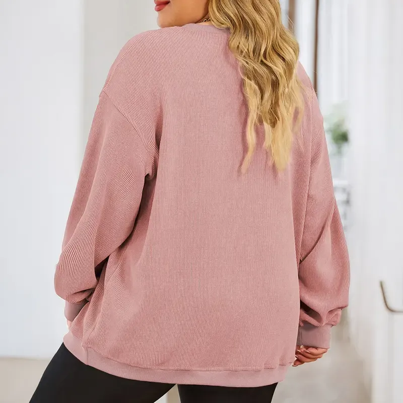 Women Plus Size Sweatshirts Long Sleeve Crew Neck Casual Oversized Soft Pullover Tops Shirts(1X-5X)BUY 2 FREE SHIPPING