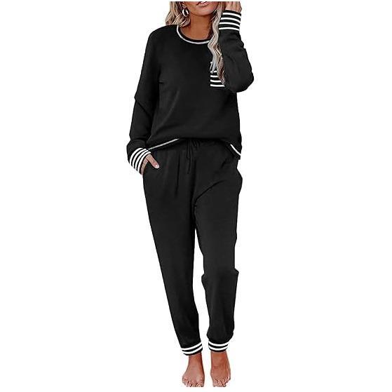 Women's Autumn Long Sleeve Sleepwear Soft 2-piece Casual Set, Long Sleeve with Drawstring Pants（BUY 2 FREE SHIPPING)