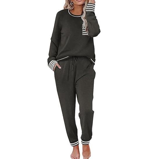 Women's Autumn Long Sleeve Sleepwear Soft 2-piece Casual Set, Long Sleeve with Drawstring Pants（BUY 2 FREE SHIPPING)