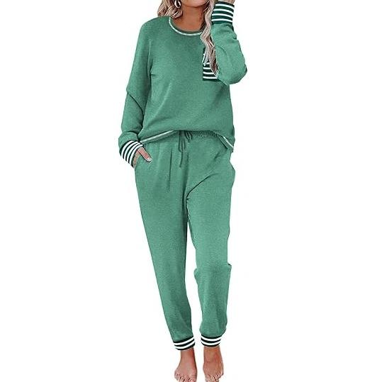 Women's Autumn Long Sleeve Sleepwear Soft 2-piece Casual Set, Long Sleeve with Drawstring Pants（BUY 2 FREE SHIPPING)