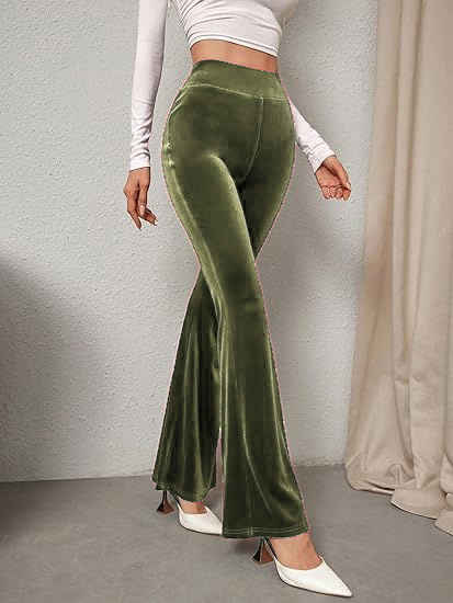 Retro sexy hip-lifting velvet flared pants