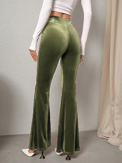 Retro sexy hip-lifting velvet flared pants