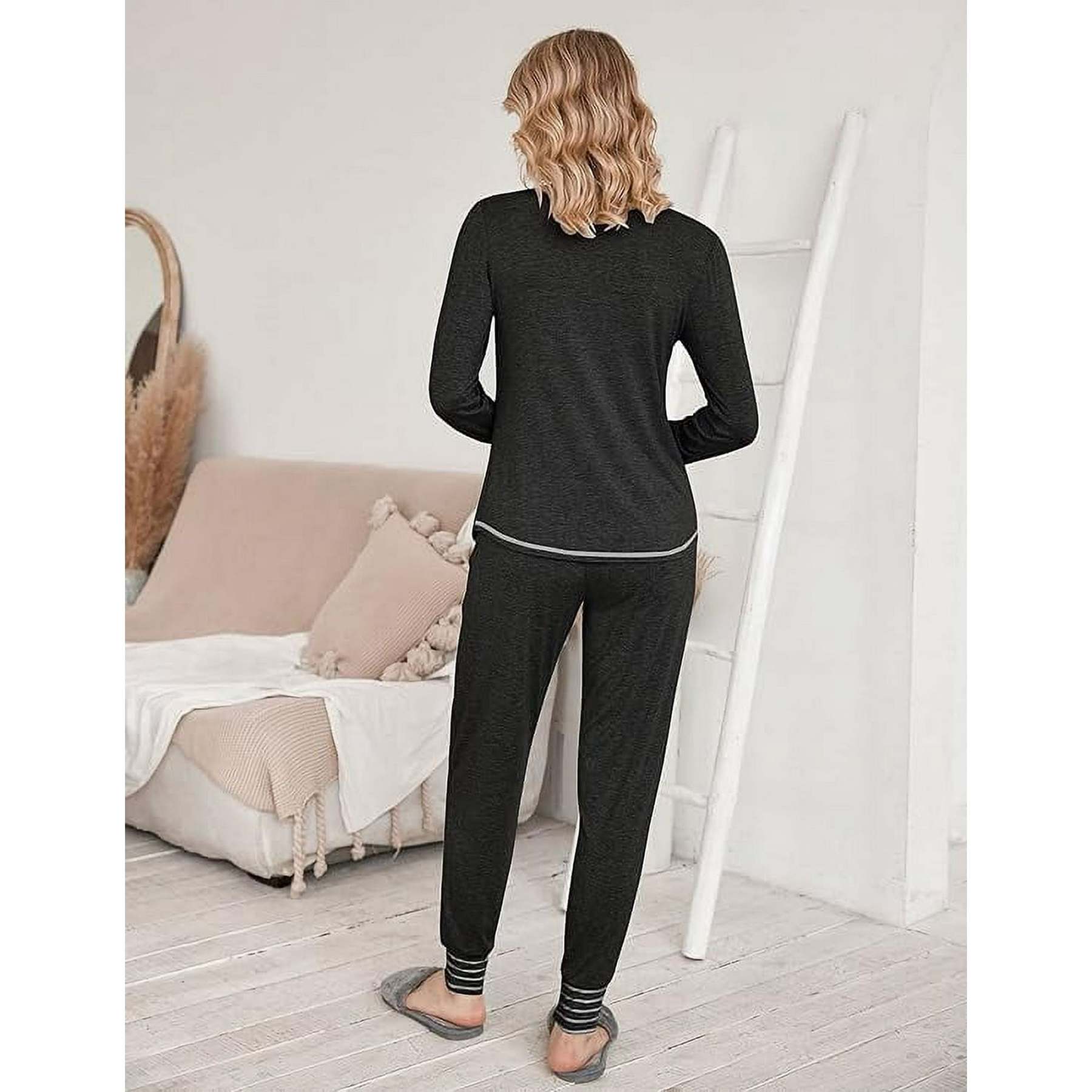 Women's Autumn Long Sleeve Sleepwear Soft 2-piece Casual Set, Long Sleeve with Drawstring Pants（BUY 2 FREE SHIPPING)