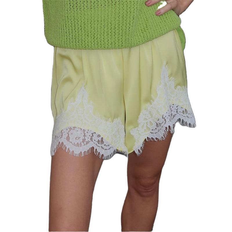 Satin Silk Shorts for Women Y2K Low Rise Lace Trim Micro Mini Shorts Cute Coquette Lounge Pajama Half Slip Bottoms(BUY 3 FREE SHIPPING)