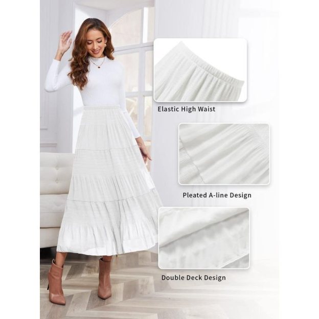 Women's chiffon stretch high waist pleated A-line skirt(BUY 2 FREE SHIPPING)