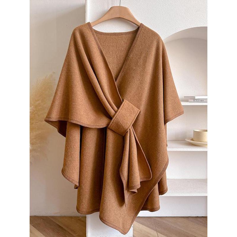 Women's Solid Color Cape Shawl, Casual Elegant Wrap Shawl Daily Wear, Fashion Modesty Accessories Women & Girls（buy 2 free shipping)