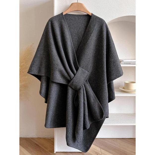 Women's Solid Color Cape Shawl, Casual Elegant Wrap Shawl Daily Wear, Fashion Modesty Accessories Women & Girls（buy 2 free shipping)