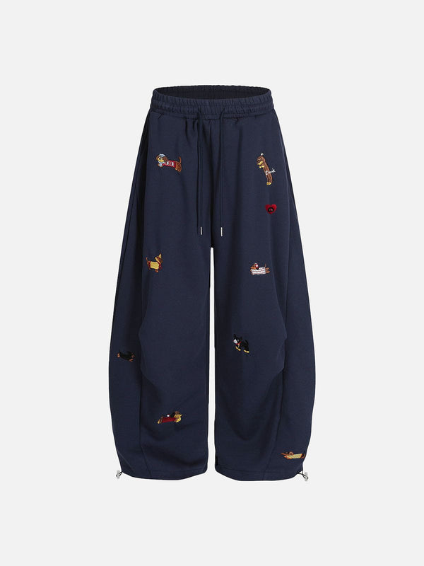 🎁Hot sale!Faynilla Vintage Embroidered Puppy Barrel Sweatpants(BUY 2 FREE SHIPPING)