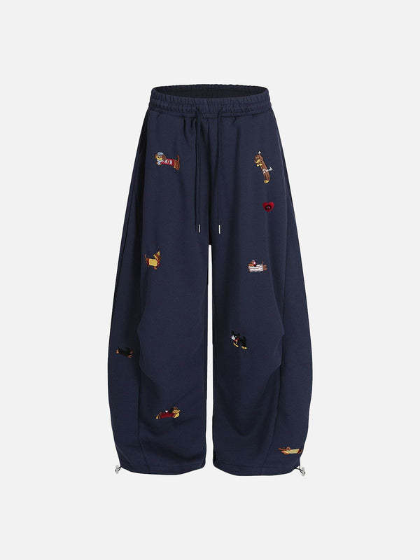 🎁Hot sale!Faynilla Vintage Embroidered Puppy Barrel Sweatpants(BUY 2 FREE SHIPPING)