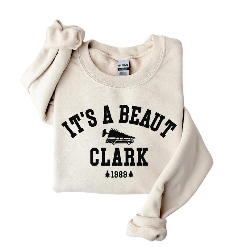 Funny Holiday Tree Sweatshirt – “It’s a Beaut” Vintage Christmas Pullover – Cozy Winter Crewneck