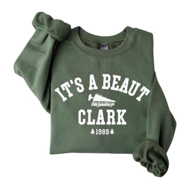 Funny Holiday Tree Sweatshirt – “It’s a Beaut” Vintage Christmas Pullover – Cozy Winter Crewneck