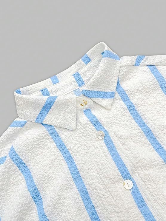 Women's striped button-down long-sleeved shirt（BUY 2 FREE SHIPPING)