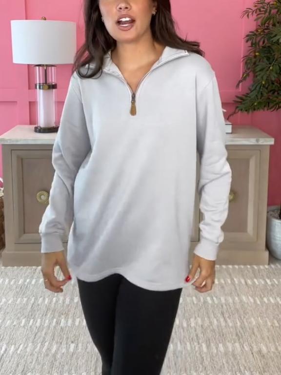 Dreamy 1/4 Zip Garment Washed Casual Pullover(50% OFF🔥)