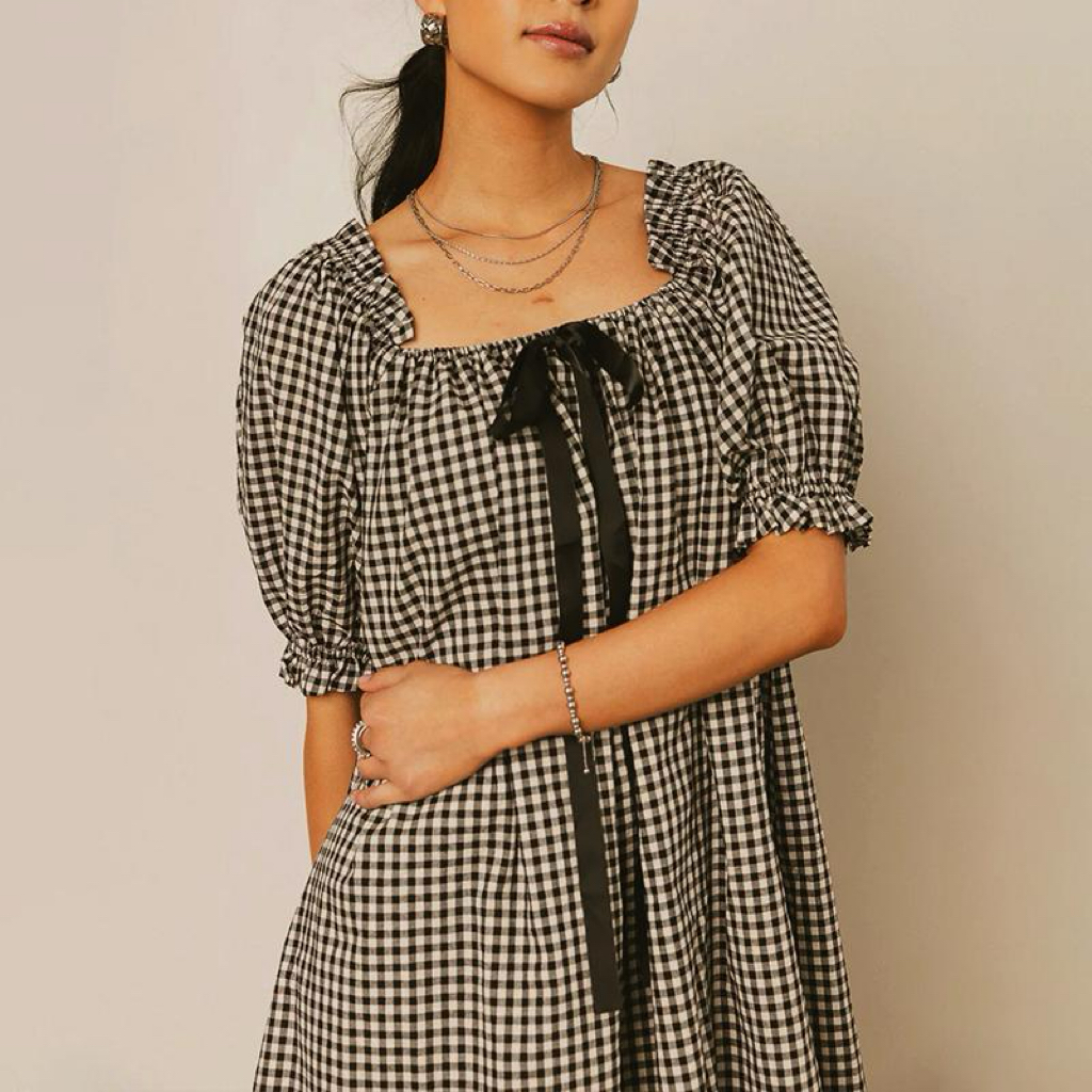 Women's Short Dress Puff Sleeve Square Neck Floral Print Beach Sundress(BUY 2 FREE SHIPPING)