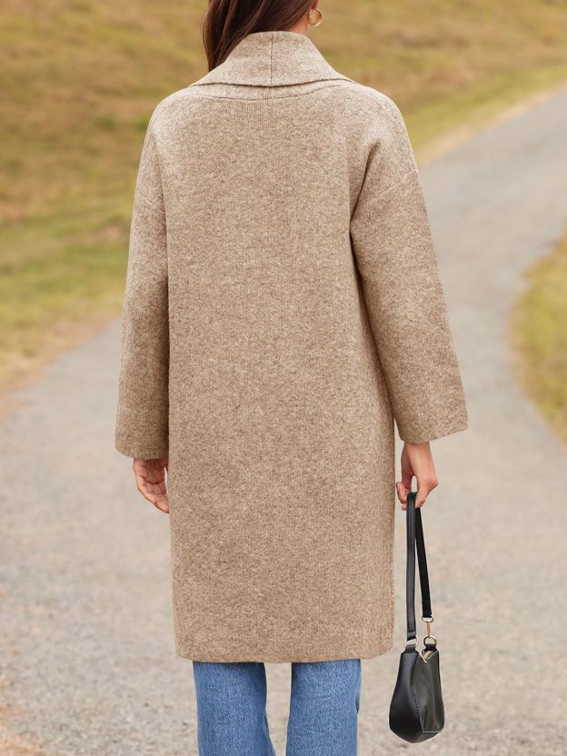 Womens Long Cardigans Oversized Open Front Sweater Jackets with Pockets